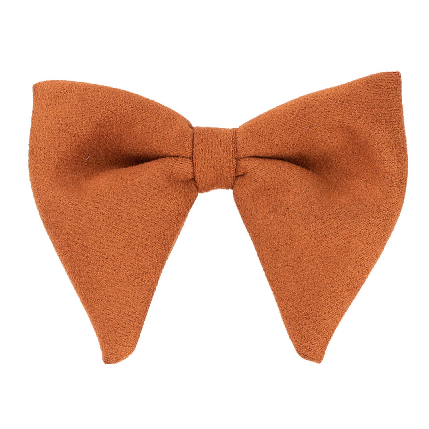 Orange Suede Pre-Tied Bow Tie for Men