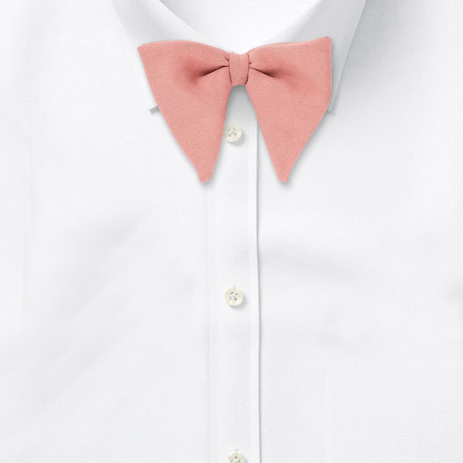 Pink Suede Pre-Tied Bow Tie for Men