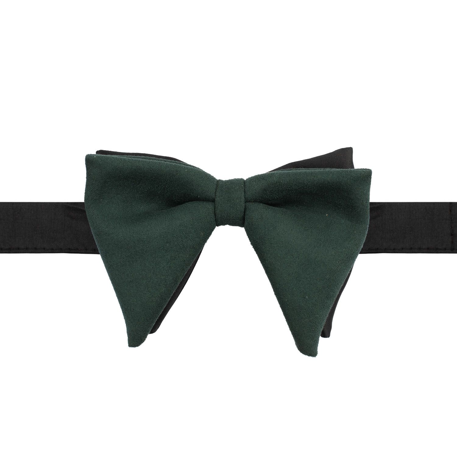 Green Suede Pre-Tied Bow Tie for Men