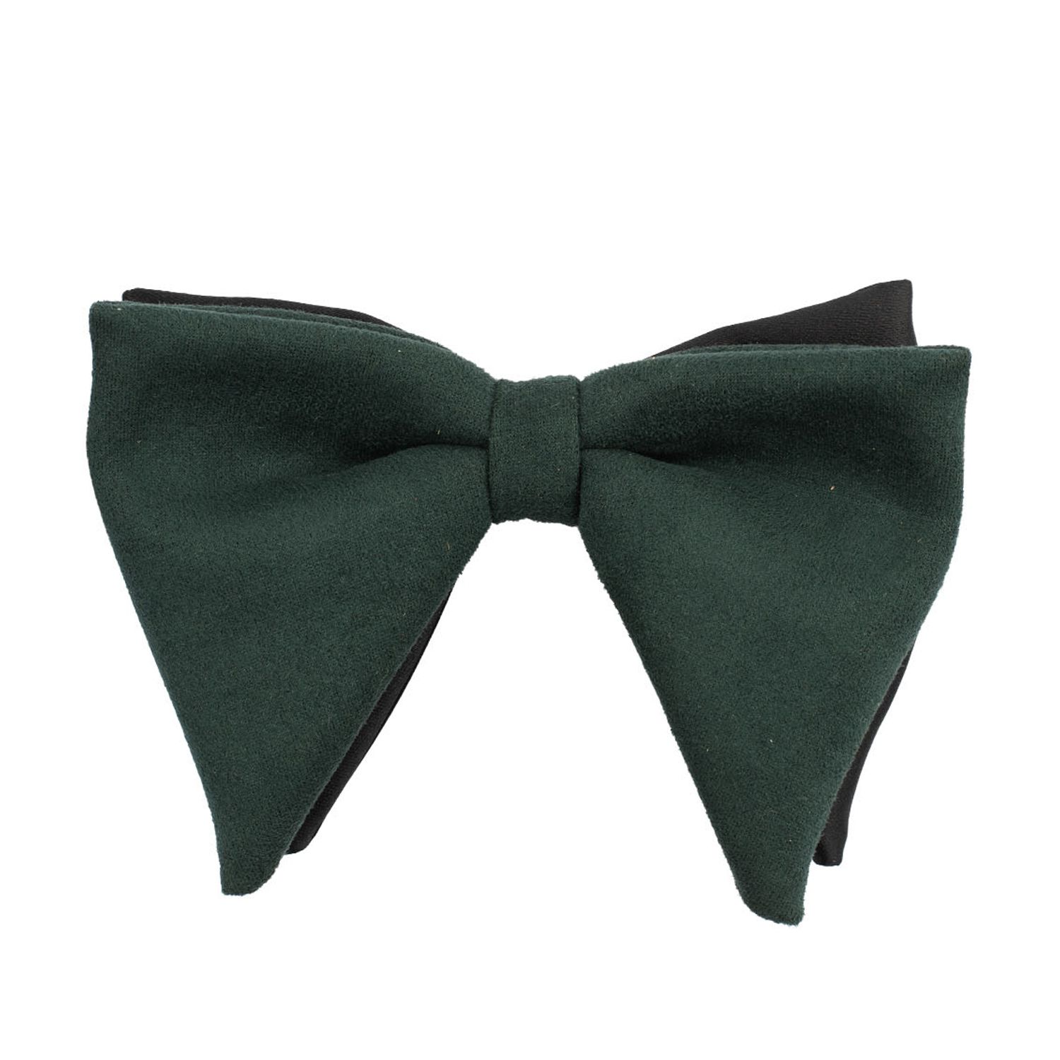 Green Suede Pre-Tied Bow Tie for Men