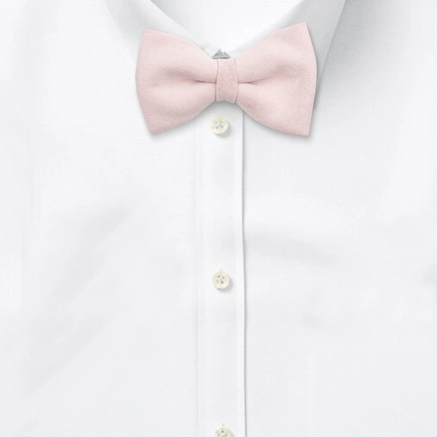 Pink Suede Pre-Tied Bow Tie for Men