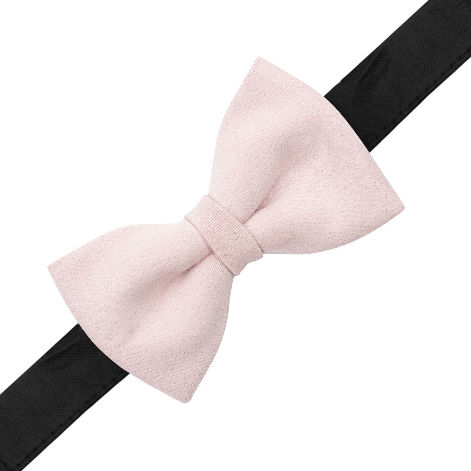 Pink Suede Pre-Tied Bow Tie for Men