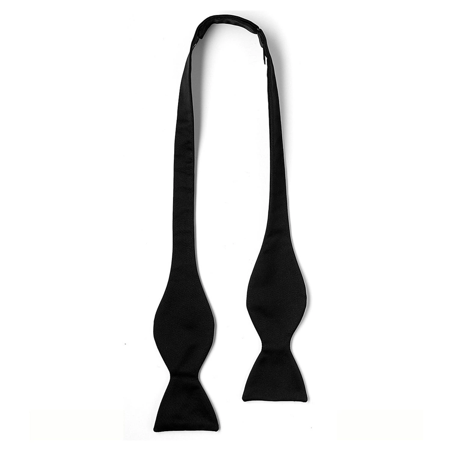 Black Silk Self-Tie Bow Tie for Men