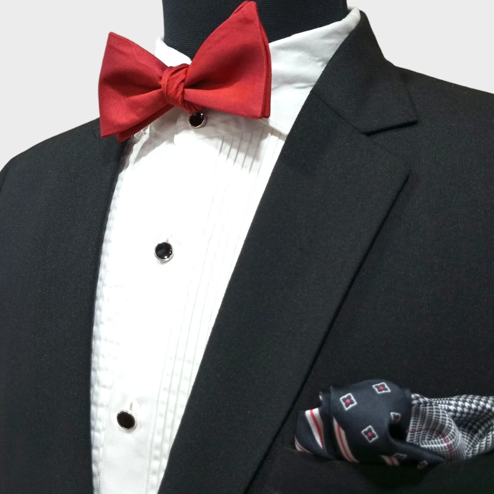 Red Self-Tie Bow Tie for Men