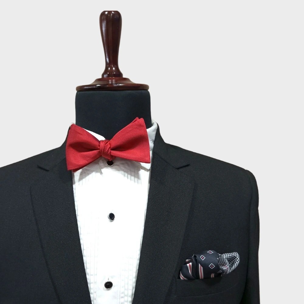 Red Self-Tie Bow Tie for Men