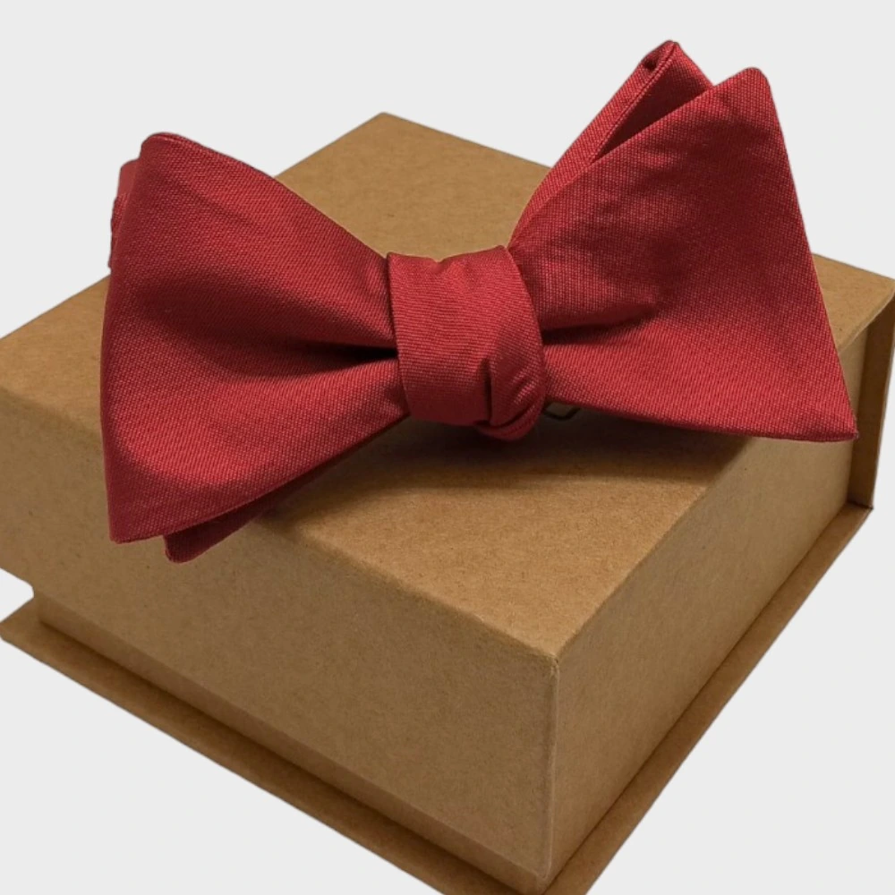 Red Self-Tie Bow Tie for Men
