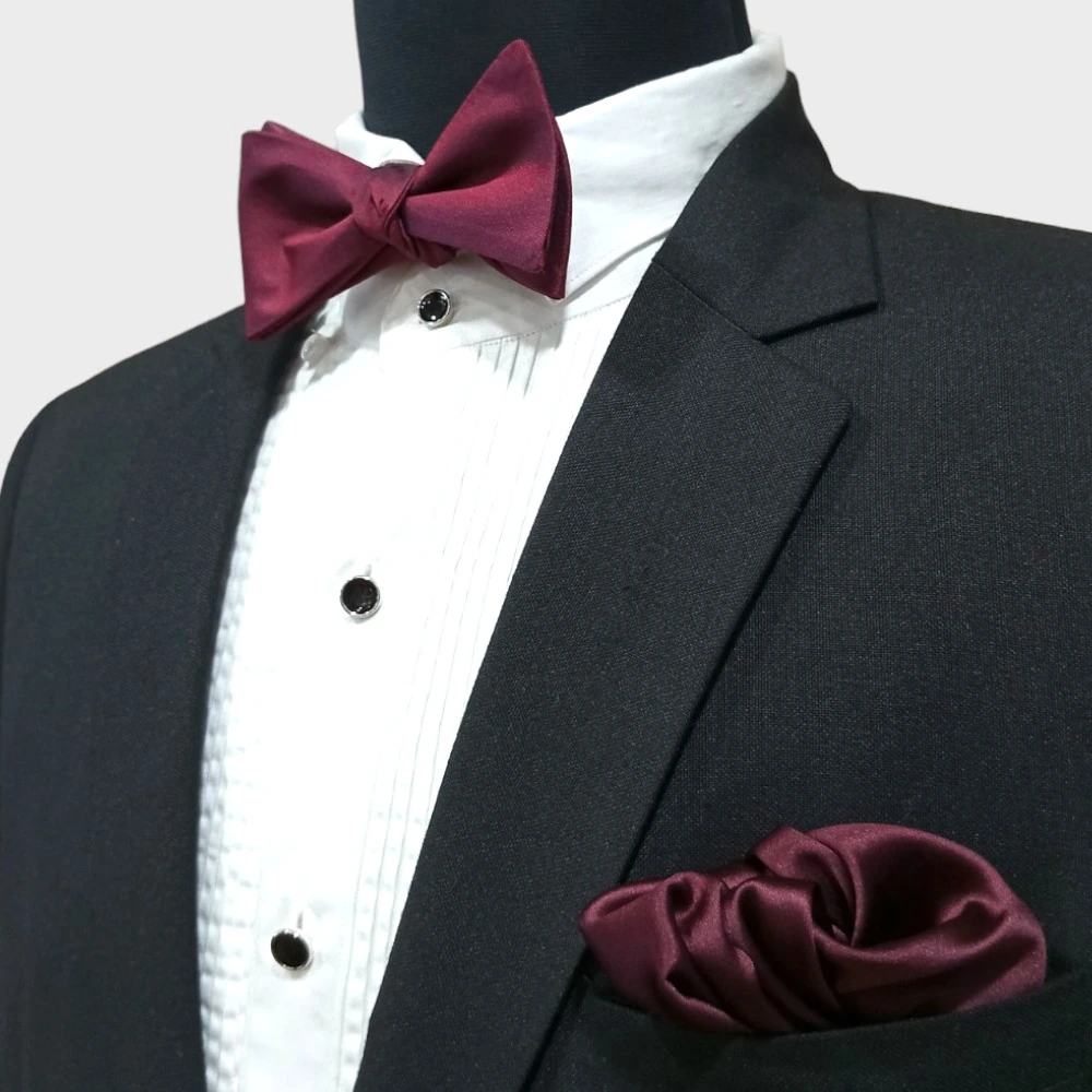 Burgundy Self-Tie Bow Tie for Men