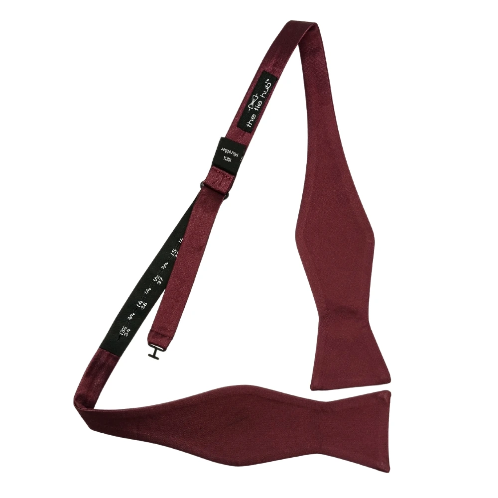 Burgundy Self-Tie Bow Tie for Men