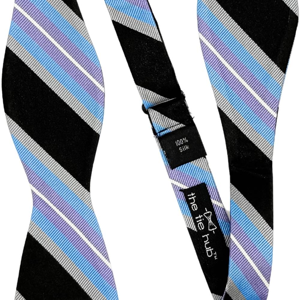 Multi Striped Silk Self-Tie Bow Tie for Men