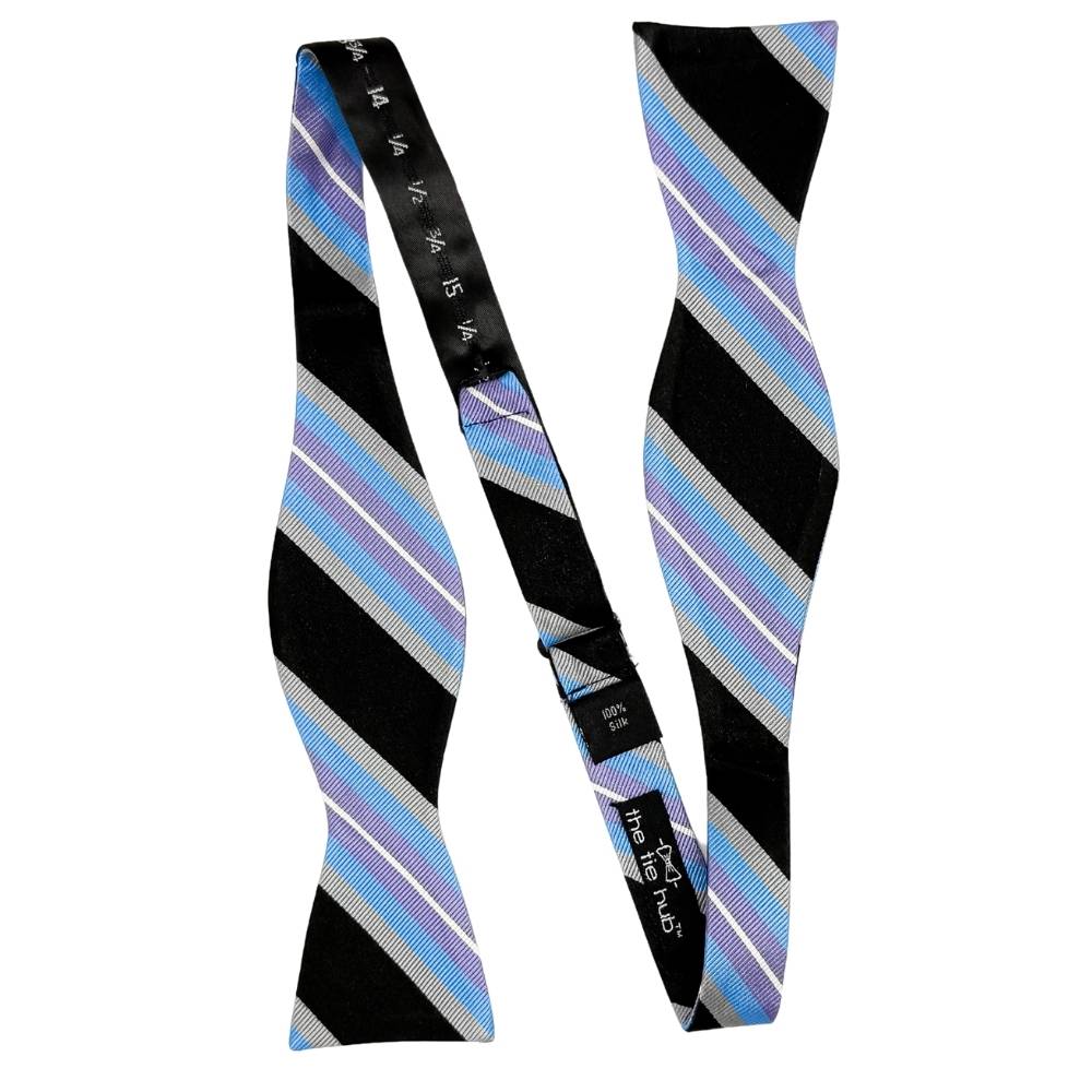 Multi Striped Silk Self-Tie Bow Tie for Men
