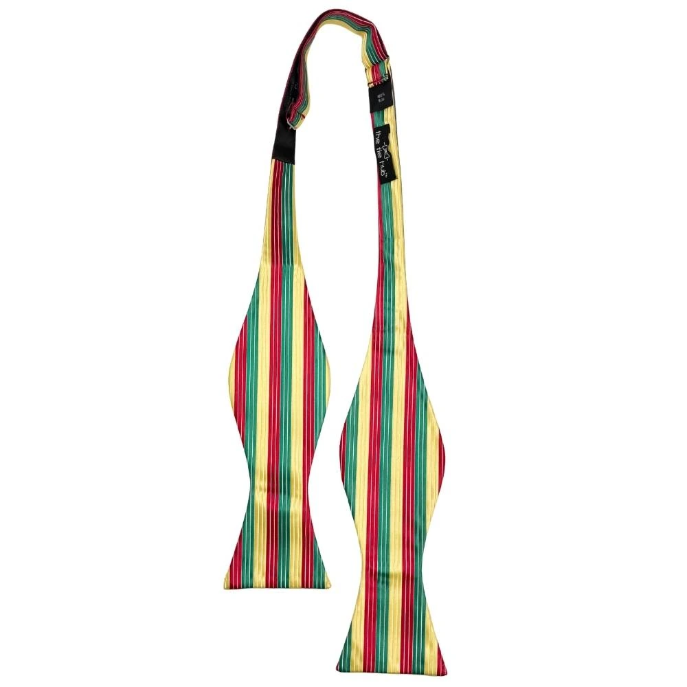 Multi Striped Silk Self-Tie Bow Tie for Men