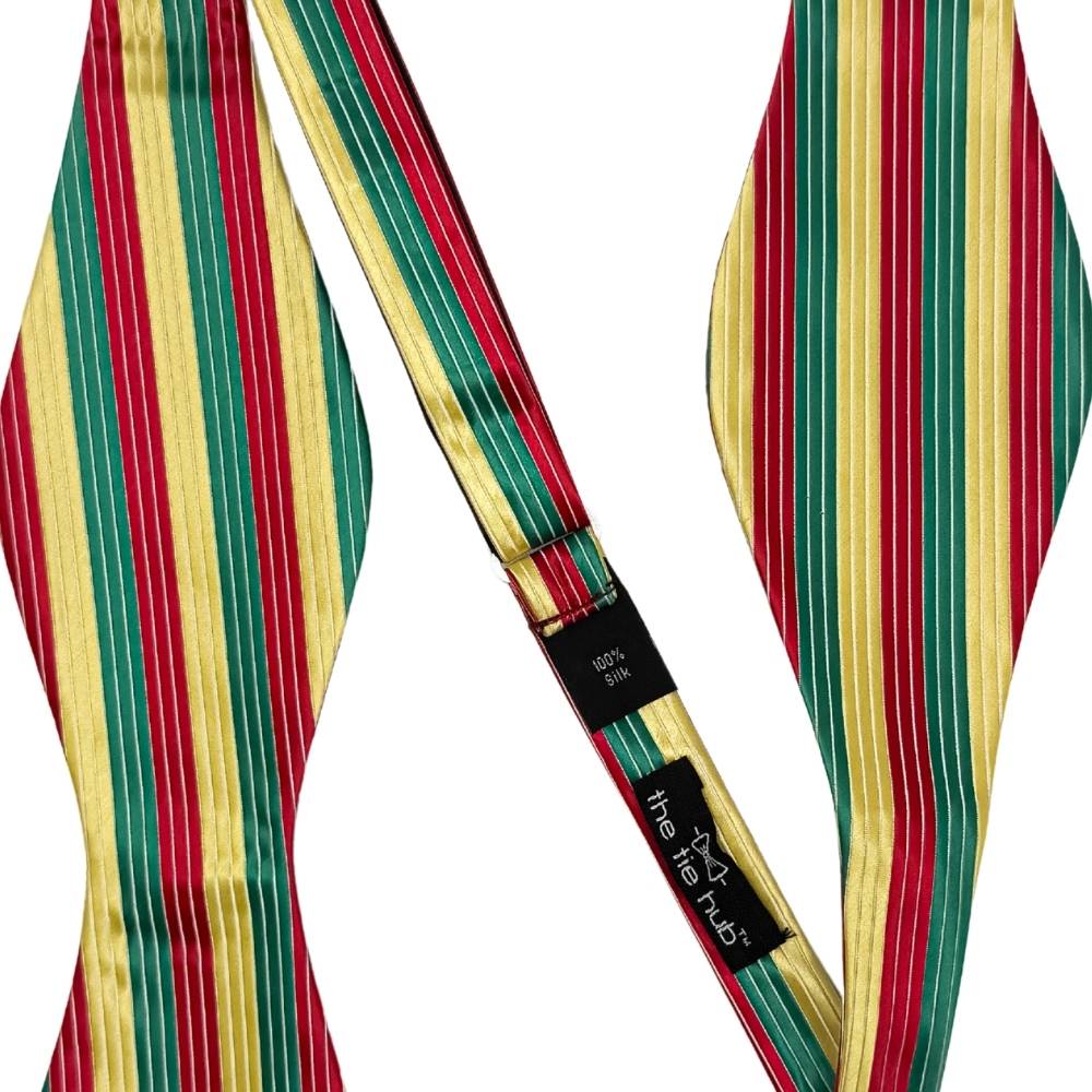 Multi Striped Silk Self-Tie Bow Tie for Men