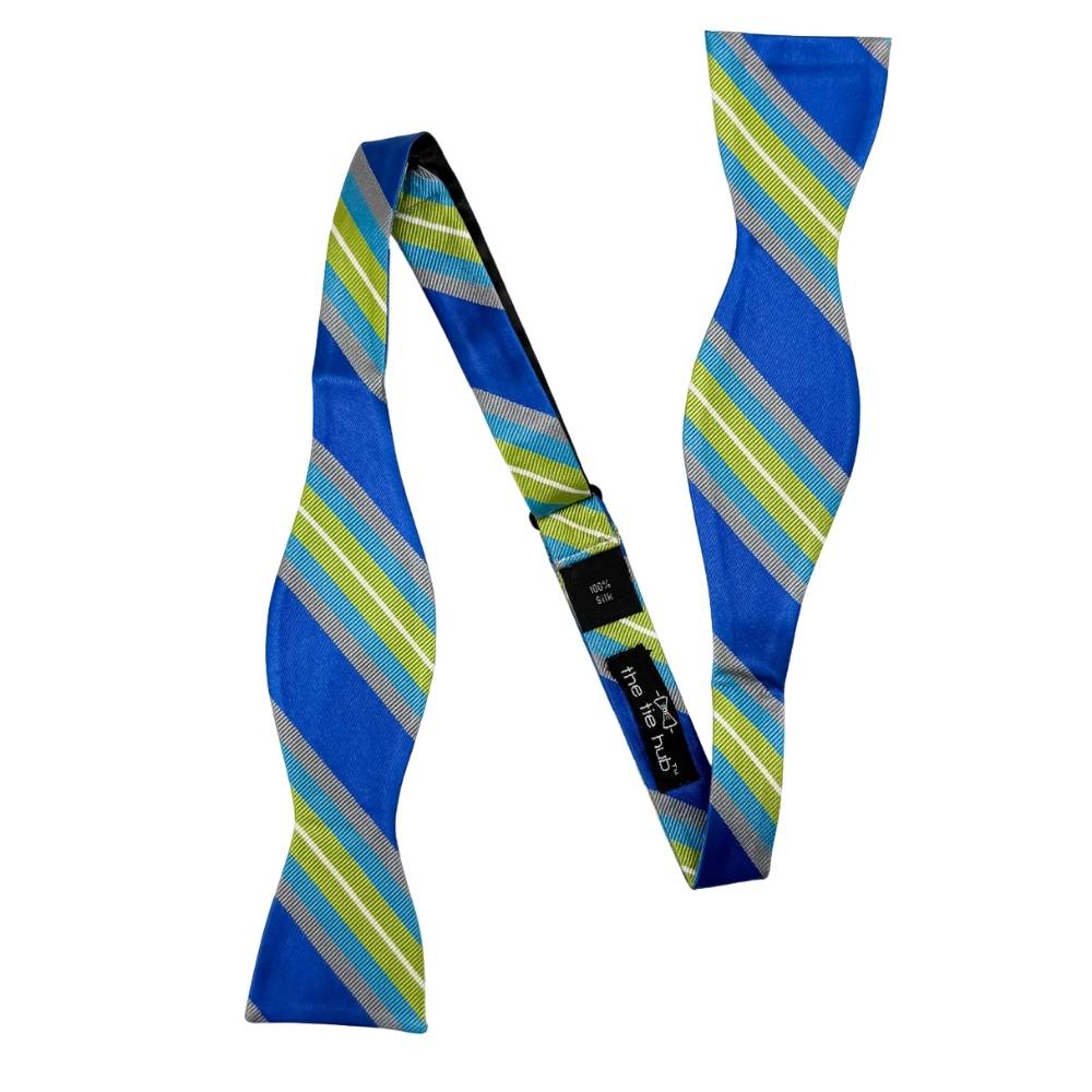 Multi Striped Silk Self-Tie Bow Tie for Men