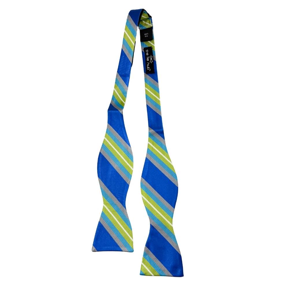 Multi Striped Silk Self-Tie Bow Tie for Men