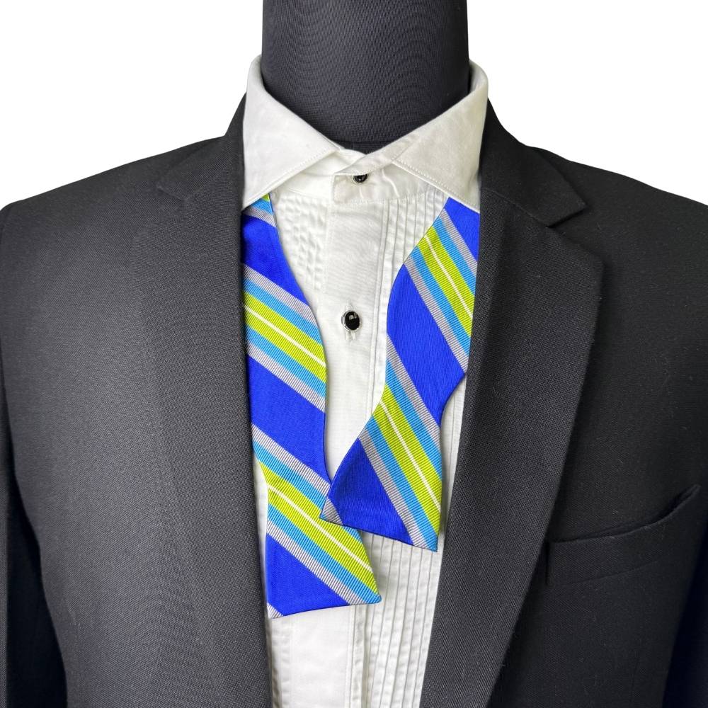 Multi Striped Silk Self-Tie Bow Tie for Men