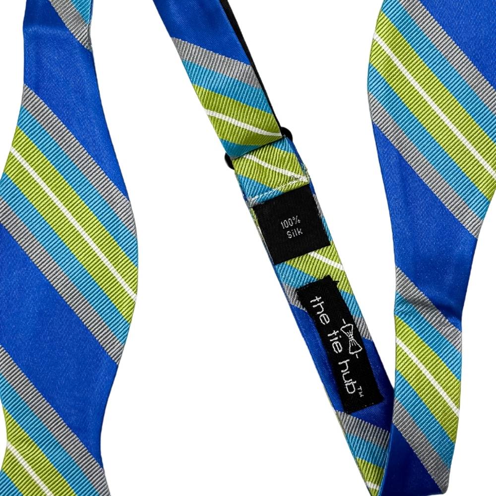 Multi Striped Silk Self-Tie Bow Tie for Men