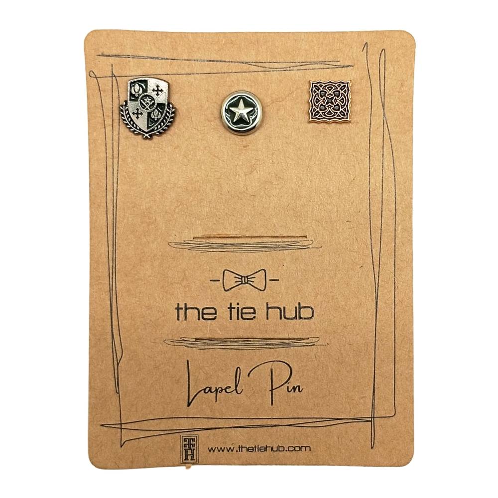 Classic Lapel Pin (Set of 3) with Vintage-Inspired Designs for Men