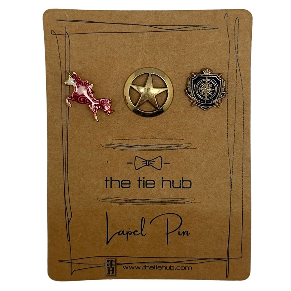 Gold Lapel Pin Combo Set for Men