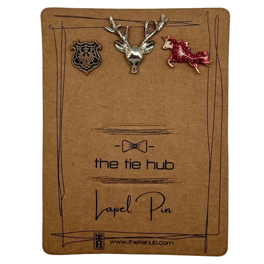 Silver Lapel Pin Combo Set for Men