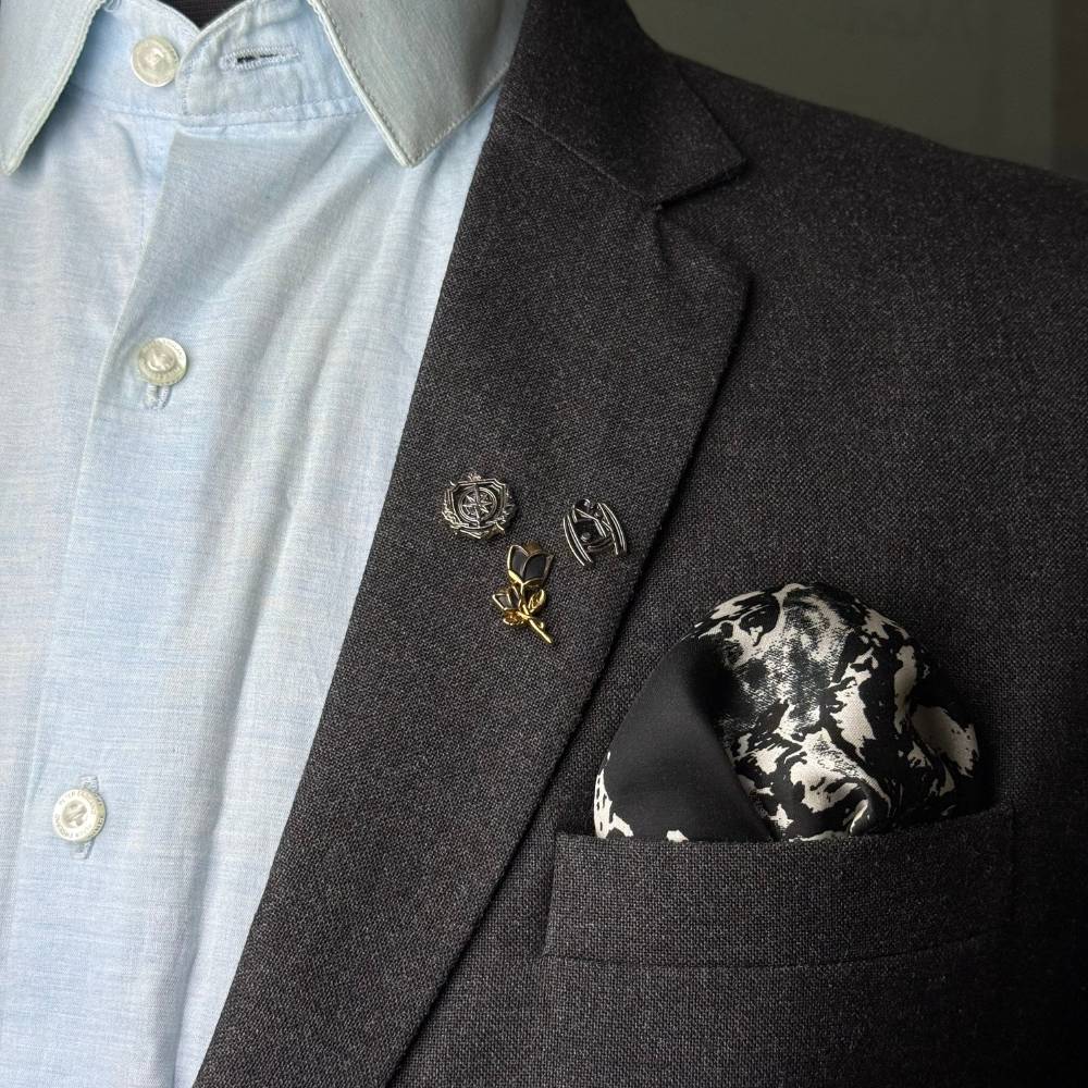 3 Piece Brooch (Set of 3) for Men