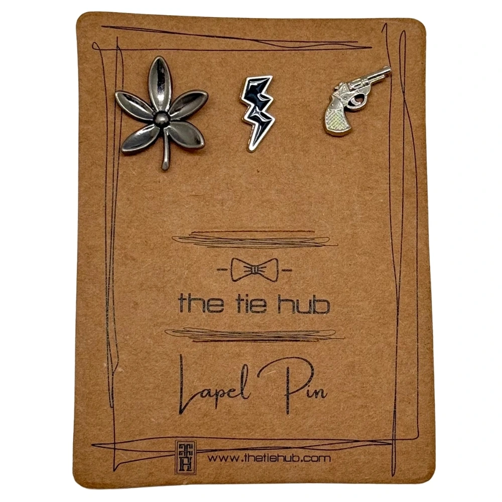 Black Lapel Pin Combo Set for Men