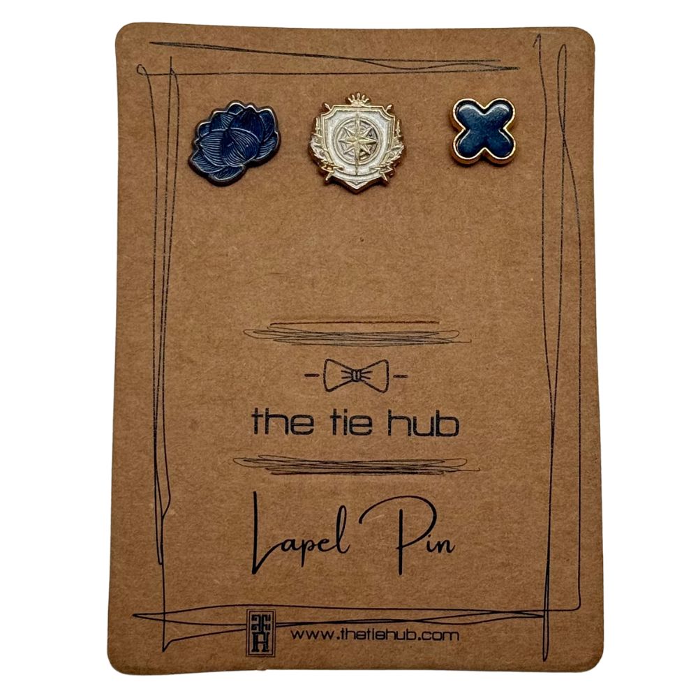 Silver Lapel Pin Combo Set for Men