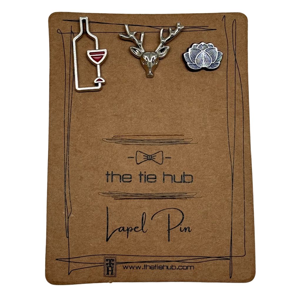 Silver Lapel Pin Combo Set for Men