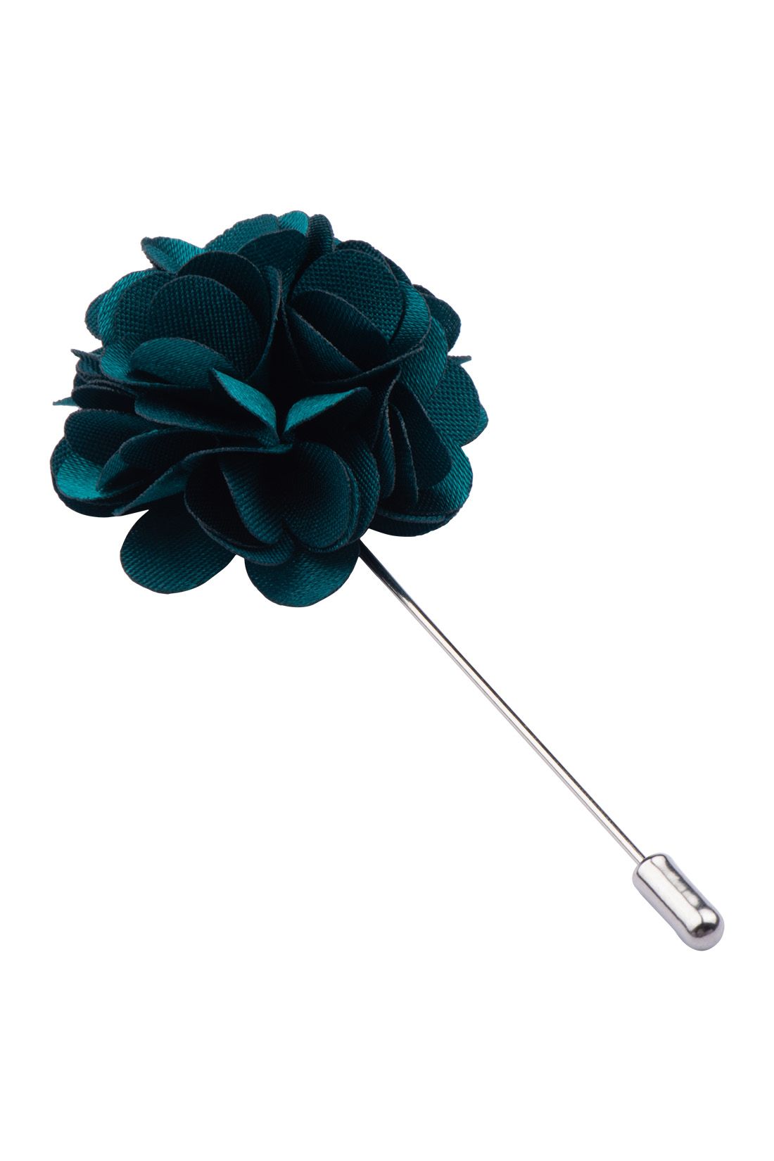 Green Marigold Flower Lapel Pin for Men