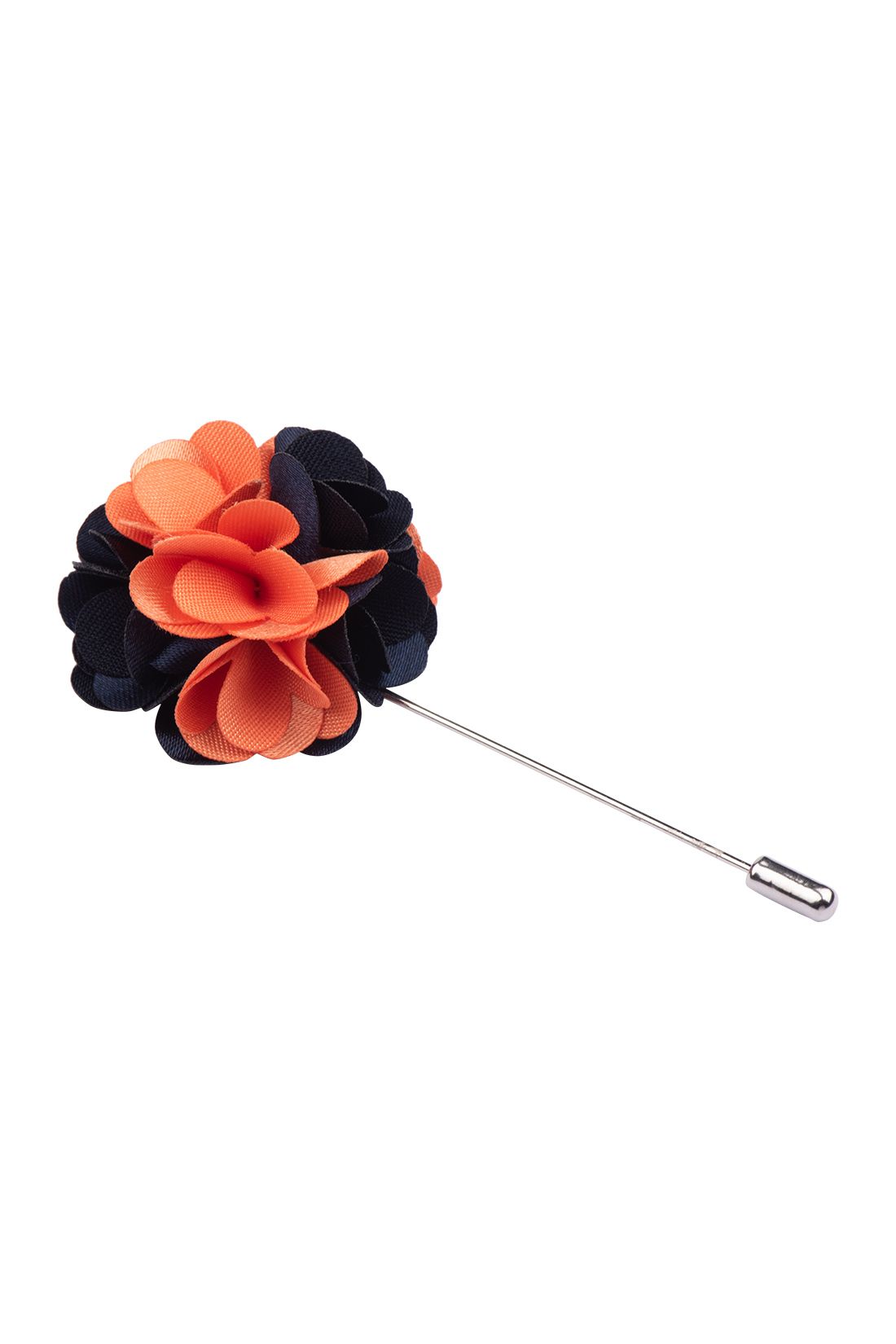 Marigold Orange and Blue Lapel Pin for Men