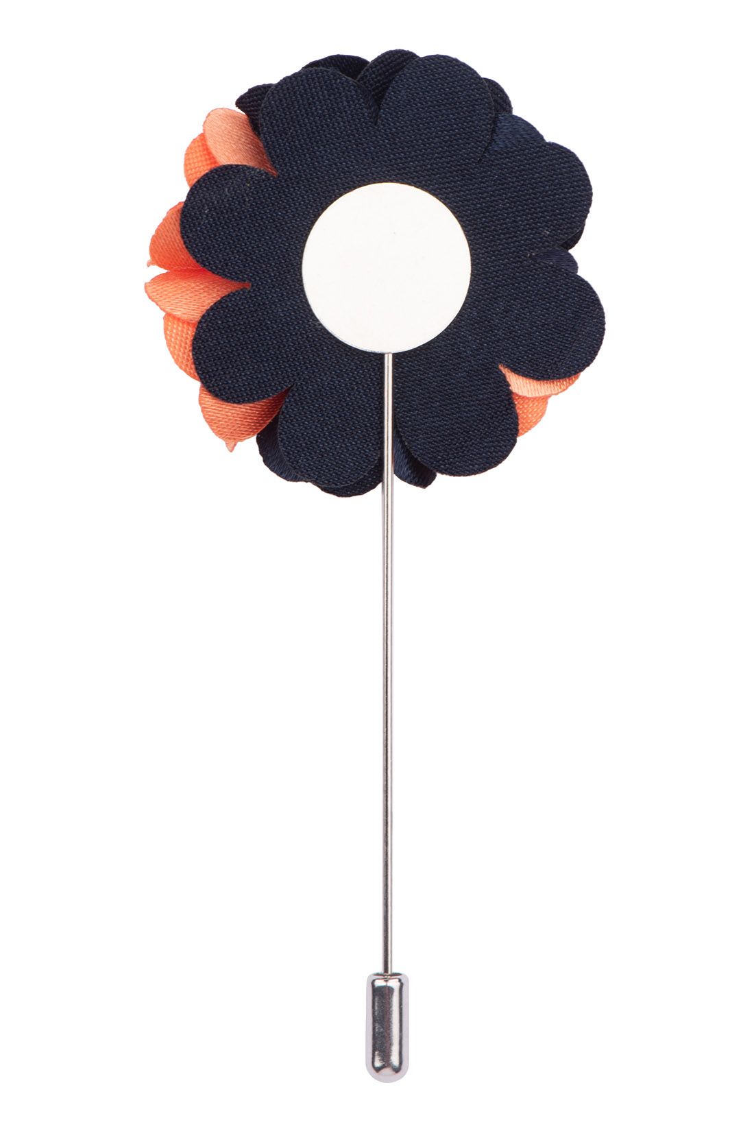 Marigold Orange and Blue Lapel Pin for Men