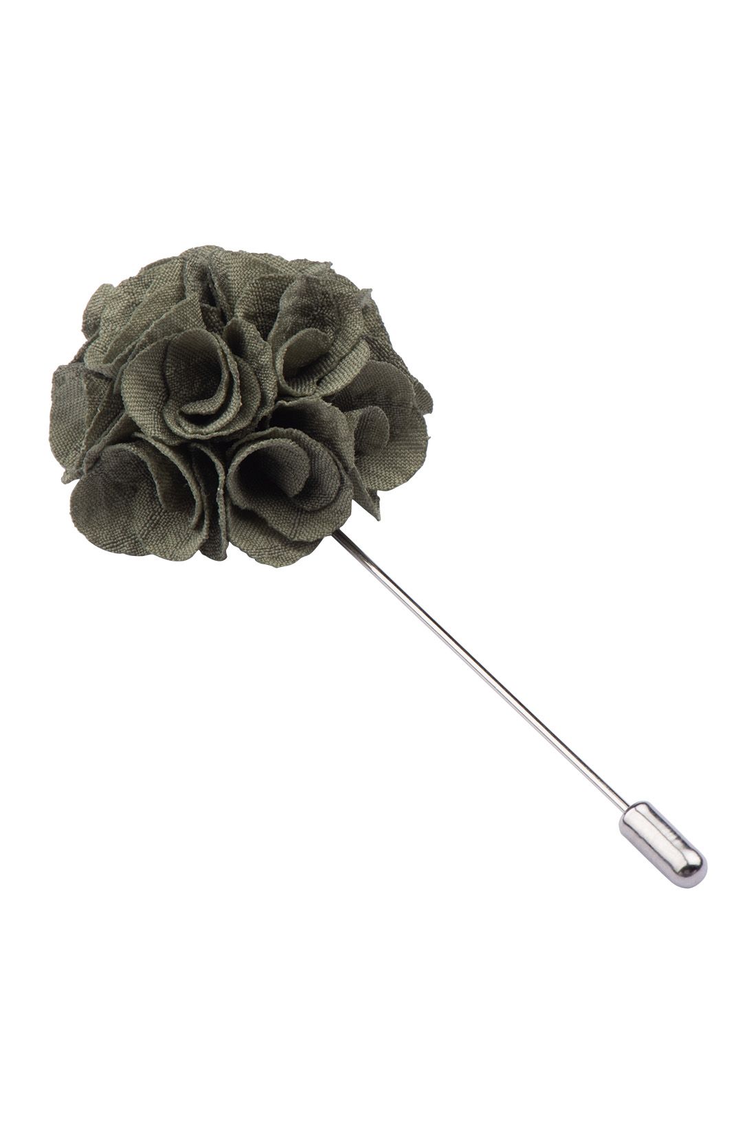 Pansy Green Flower Lapel Pin for Men
