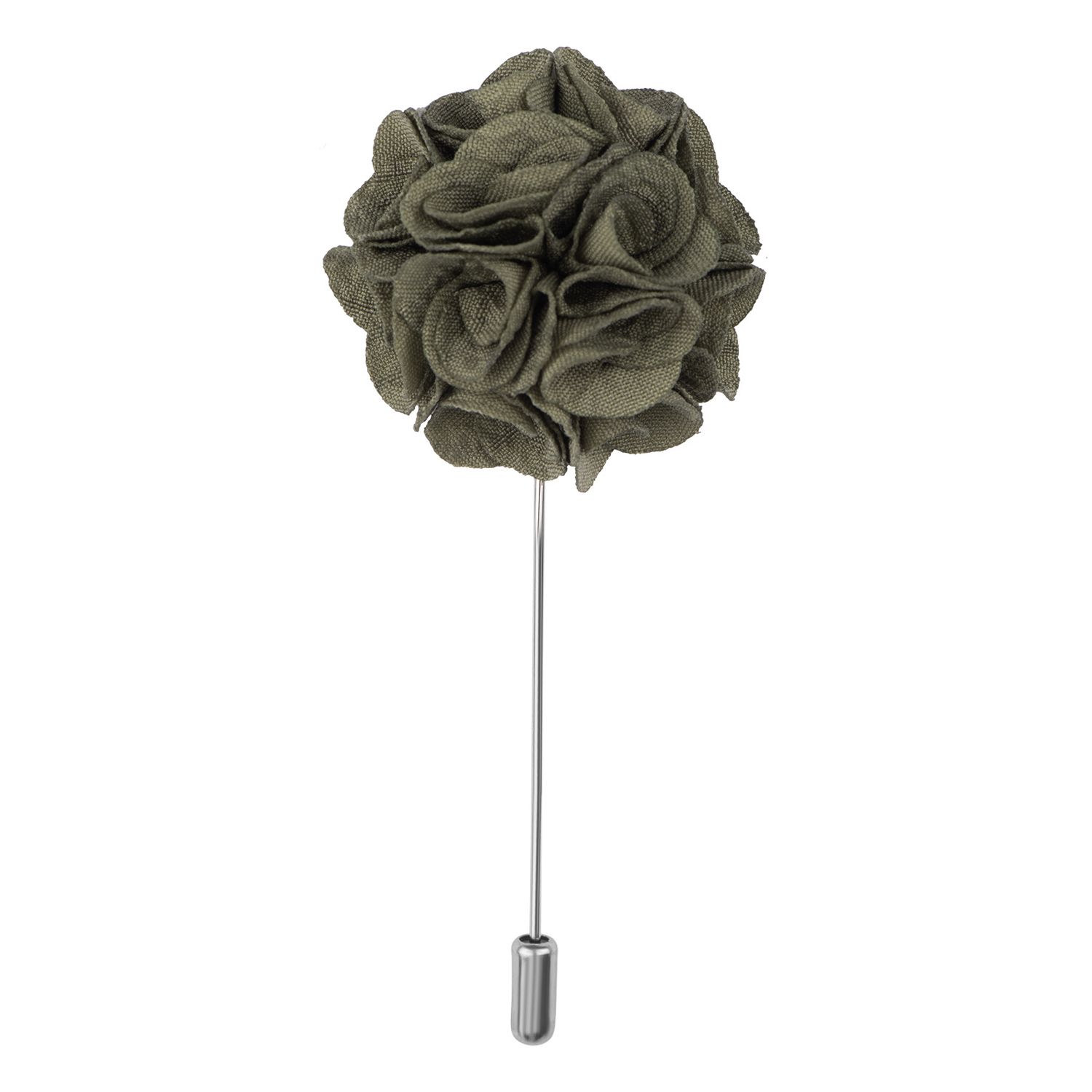 Pansy Green Flower Lapel Pin for Men