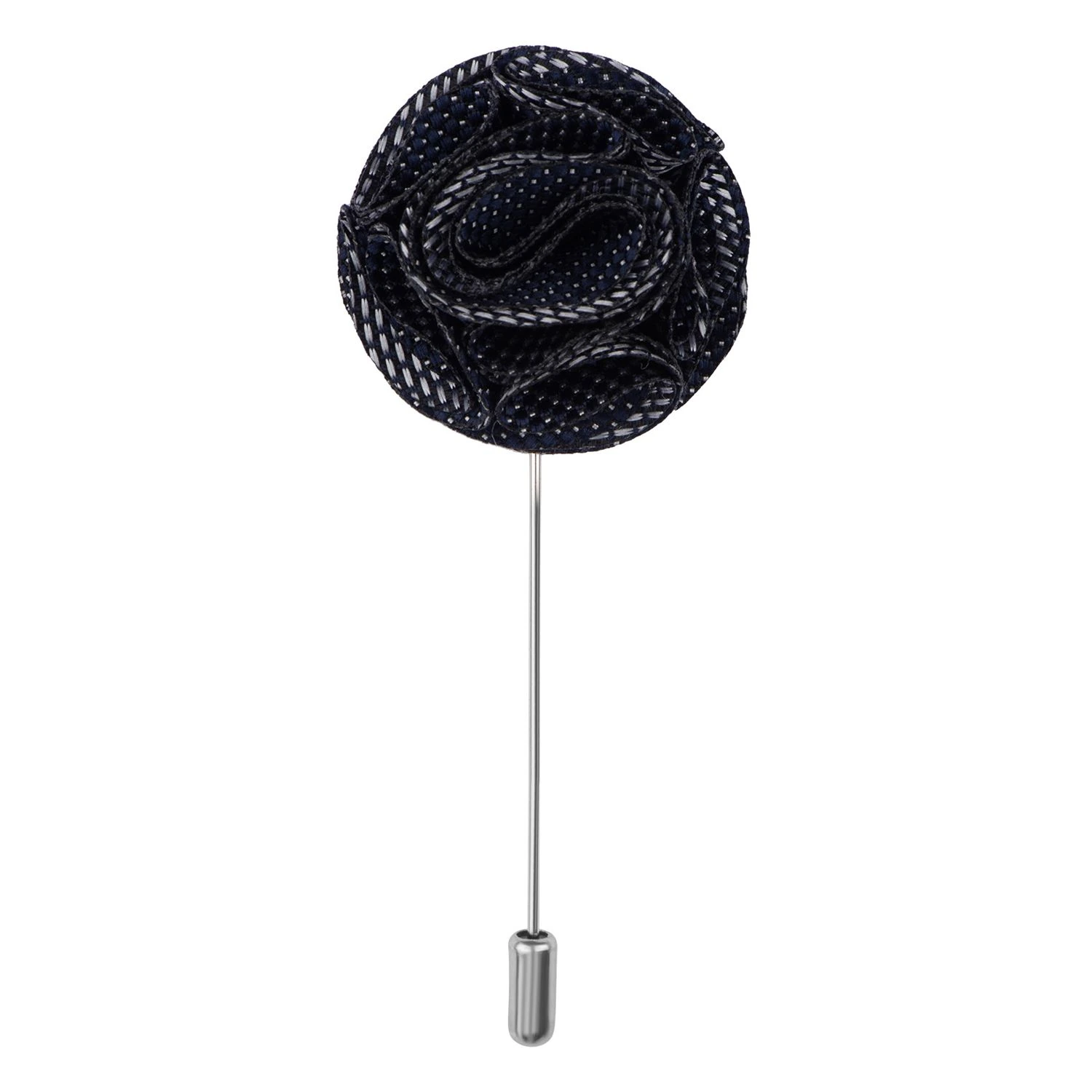 Blossom Blue Flower Lapel Pin for Men
