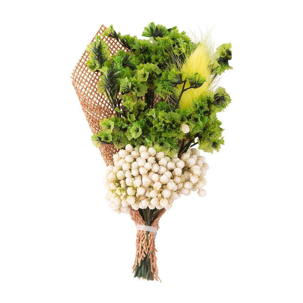 Baby Breath Green Flower Boutonniere for Men