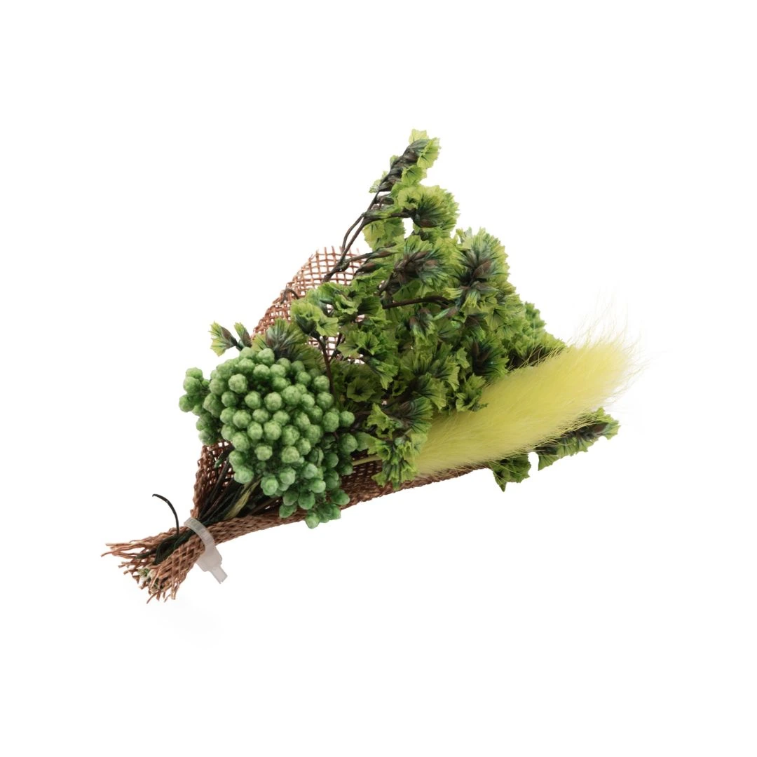 Baby Breath Green Flower Boutonniere for Men