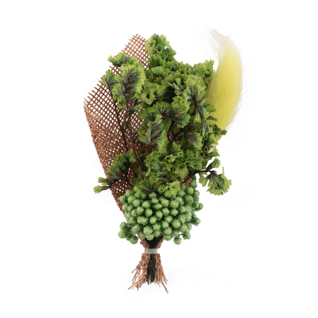 Baby Breath Green Flower Boutonniere for Men
