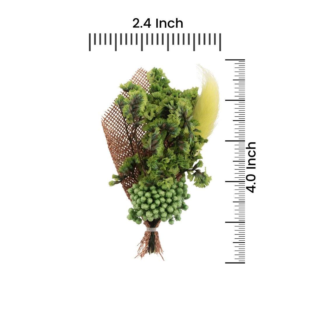 Baby Breath Green Flower Boutonniere for Men