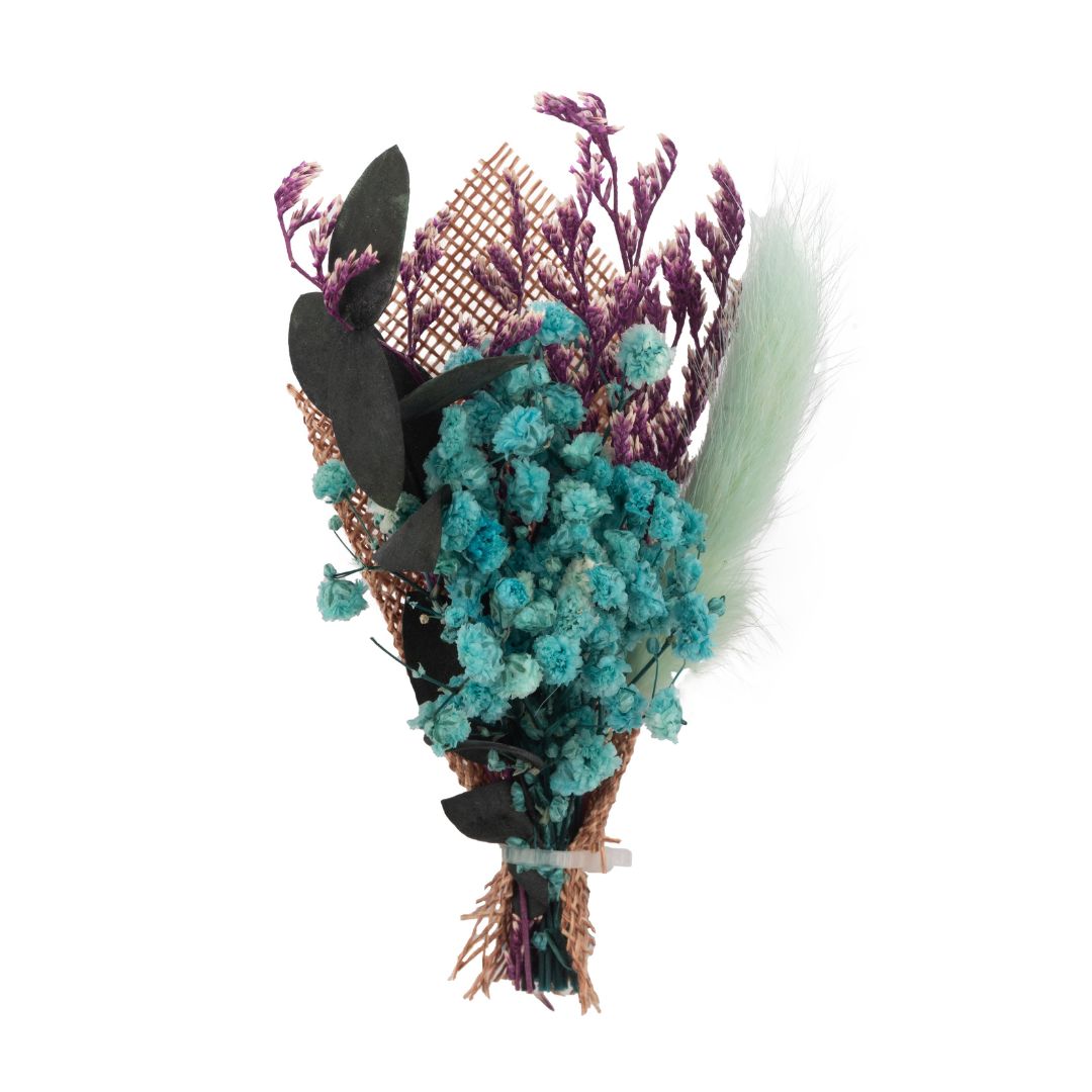 Baby Breath Teal Green Flower Boutonniere for Men