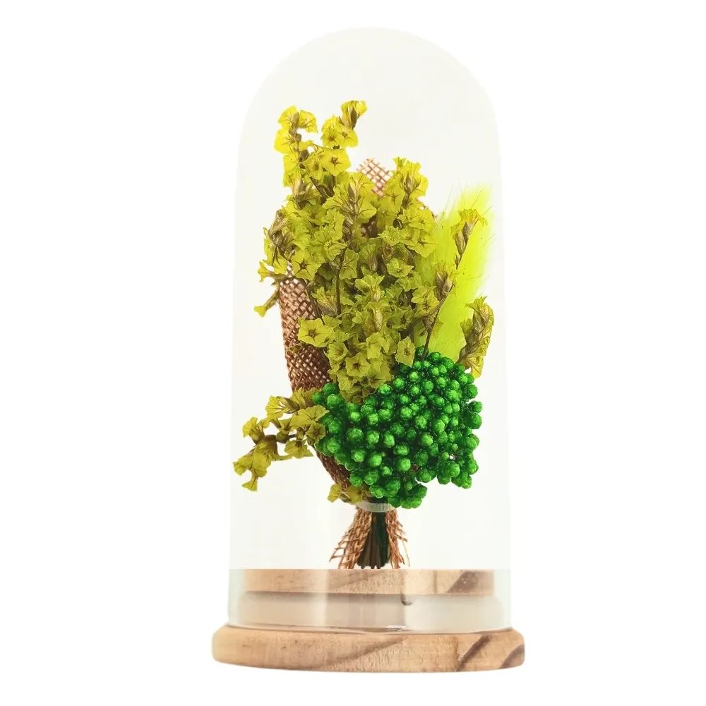 Green Artificial Flower Boutonniere with Berry Accents for Weddings and Events for Men