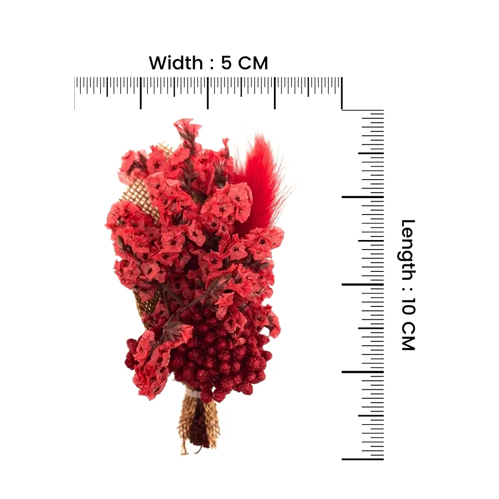 Bold Red Artificial Flower Boutonniere for Weddings and Formal Events for Men