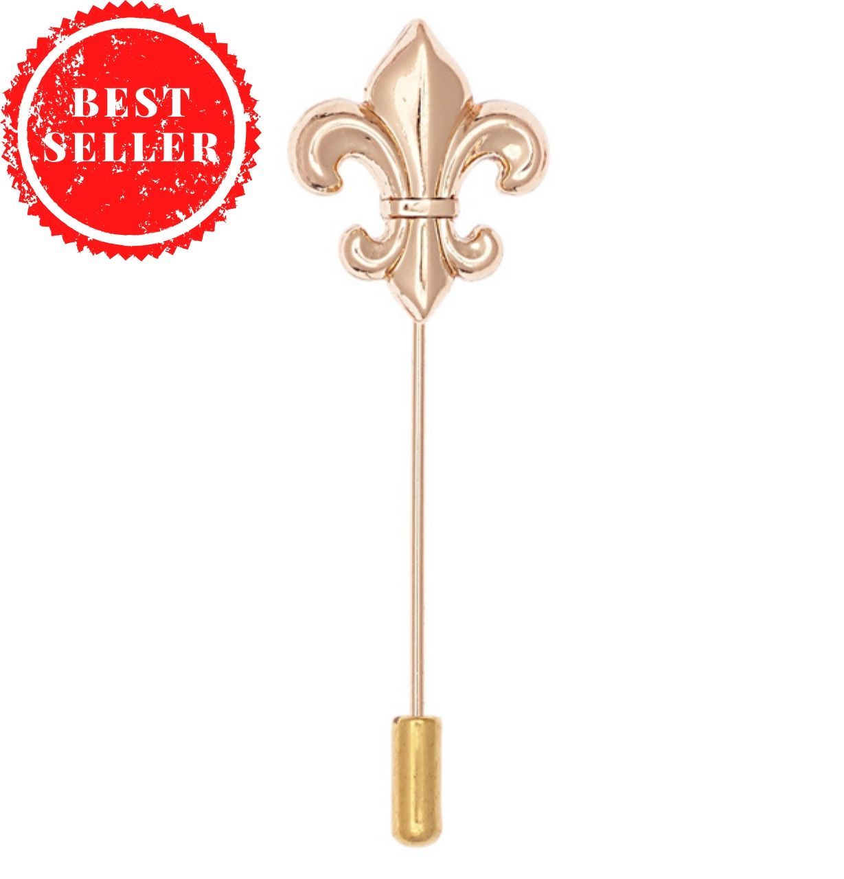 Gold Lapel Pin Brass Accessory for Men