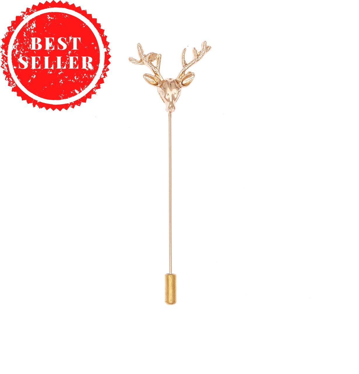 Gold Lapel Pin Brass Accessory for Men
