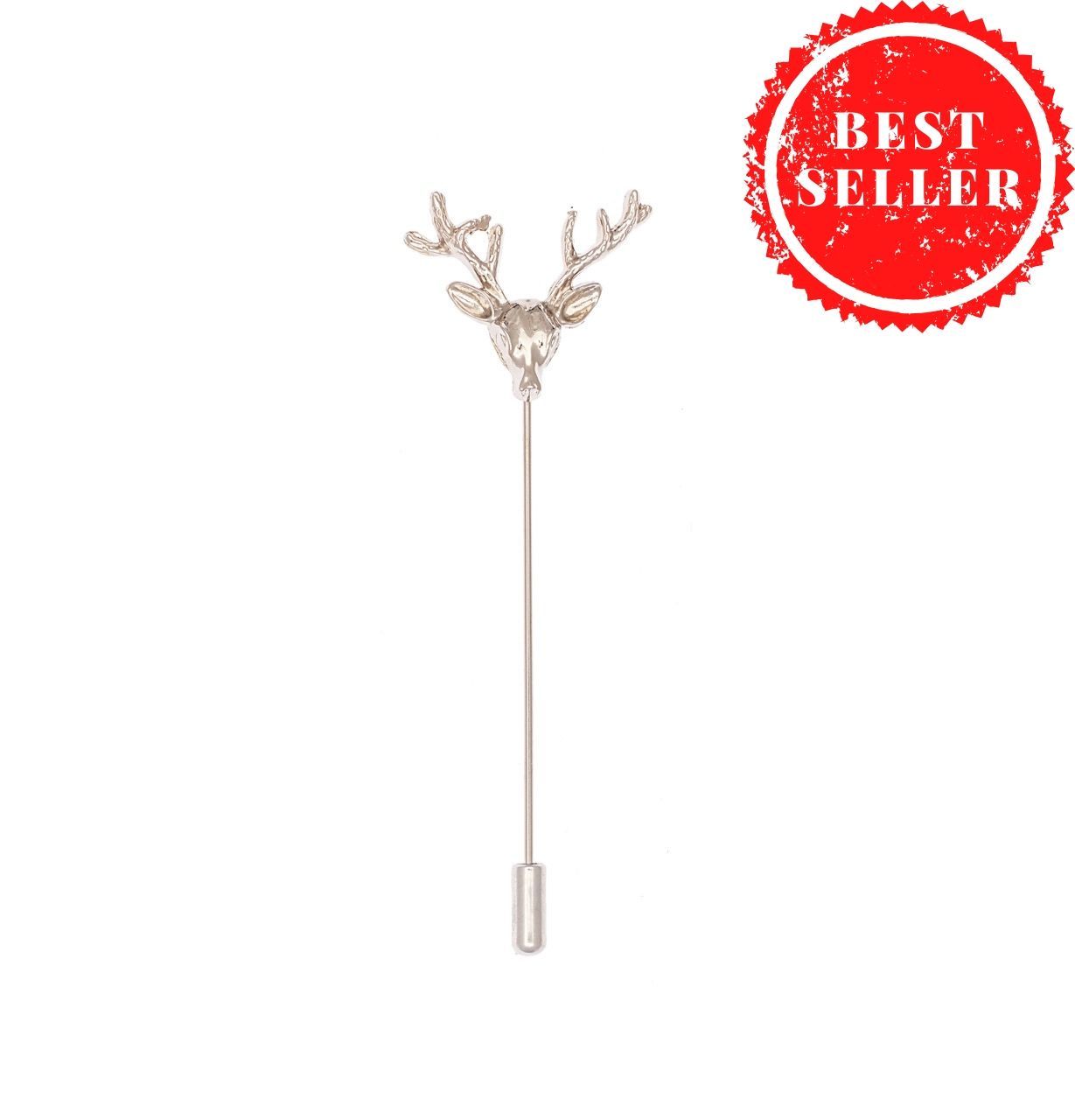 Silver Lapel Pin Brass Accessory for Men