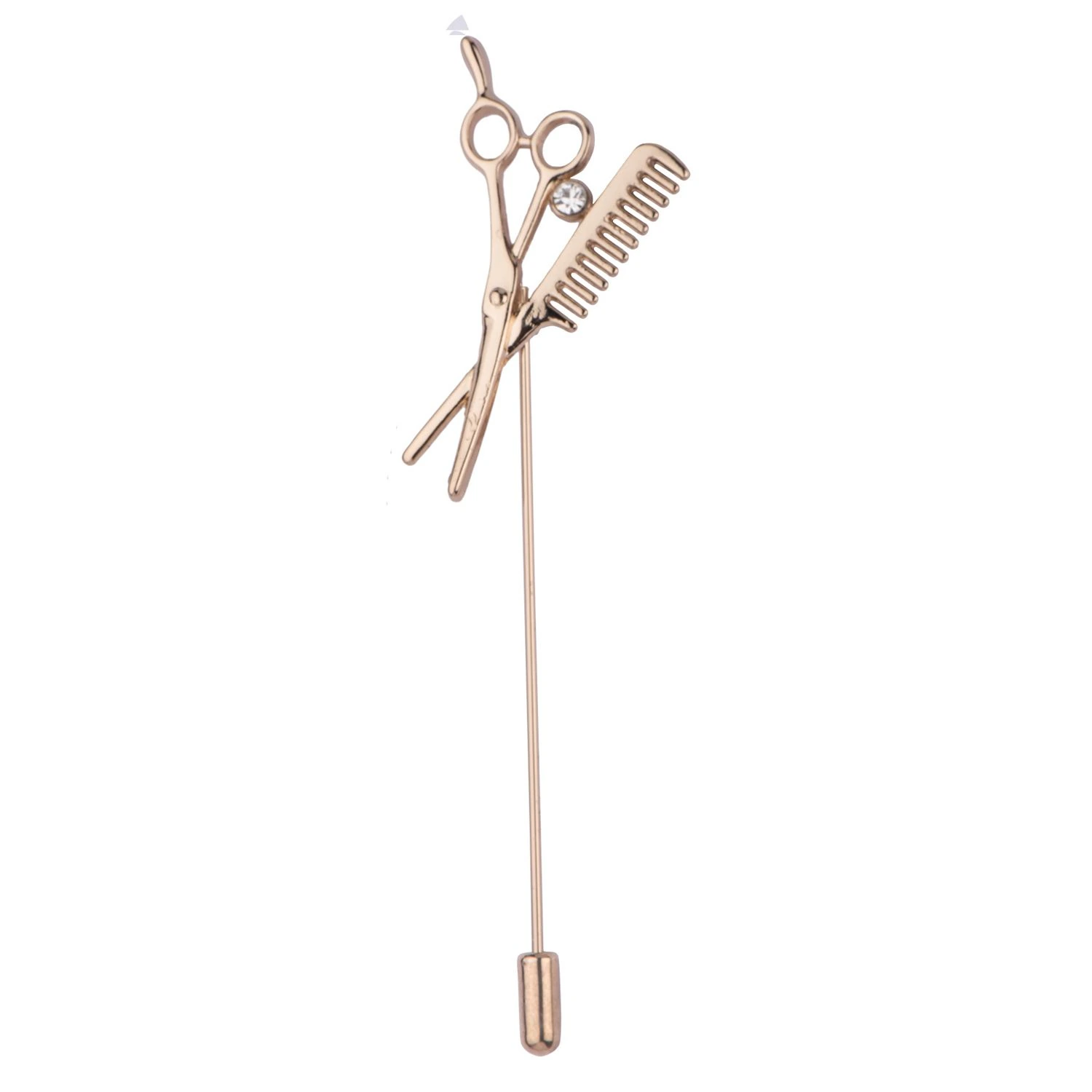 Gold Lapel Pin Brass Accessory for Men