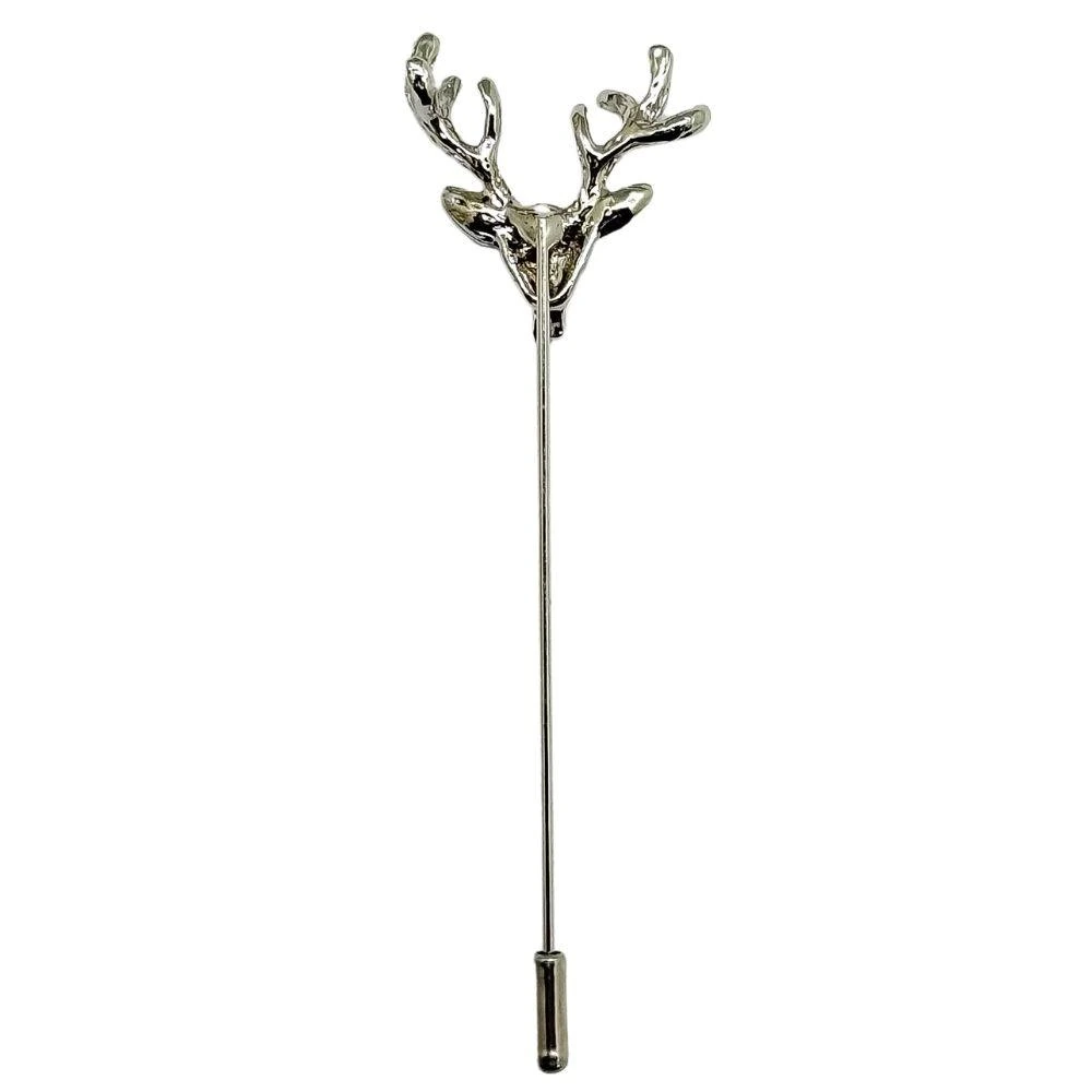 Silver Lapel Pin Brass Accessory for Men