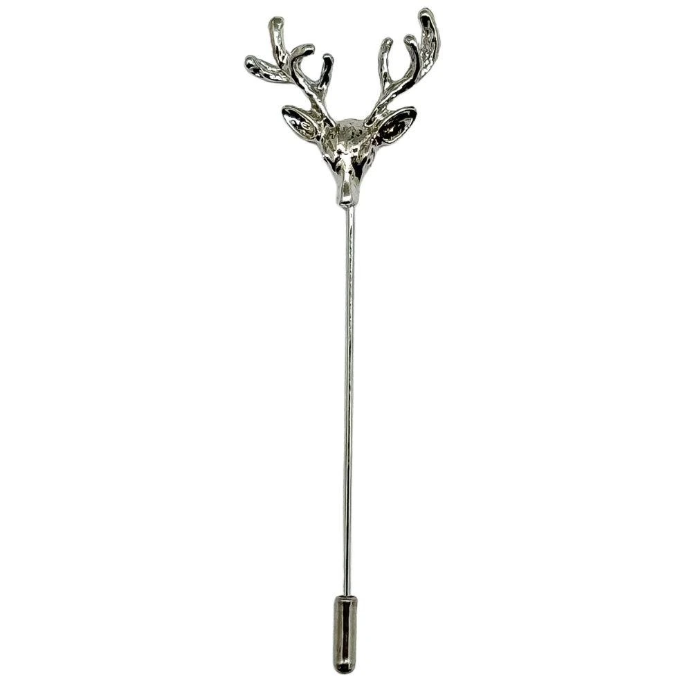 Silver Lapel Pin Brass Accessory for Men