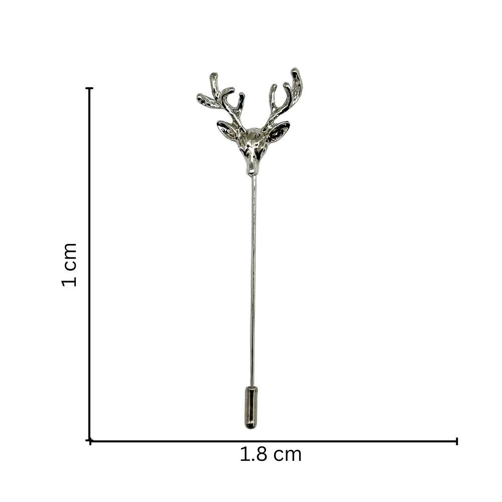 Silver Lapel Pin Brass Accessory for Men