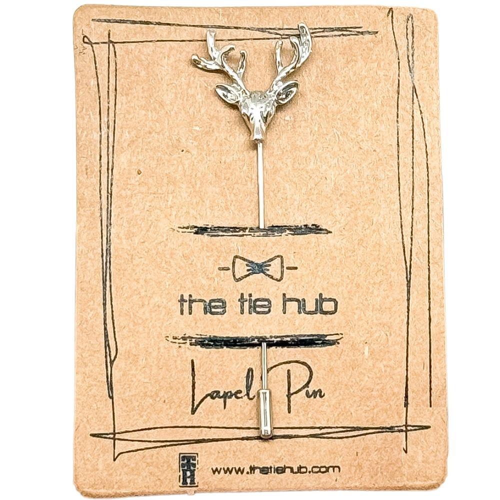 Silver Lapel Pin Brass Accessory for Men