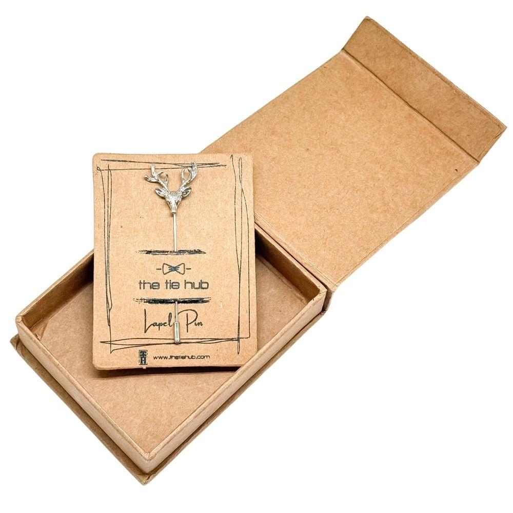 Silver Lapel Pin Brass Accessory for Men
