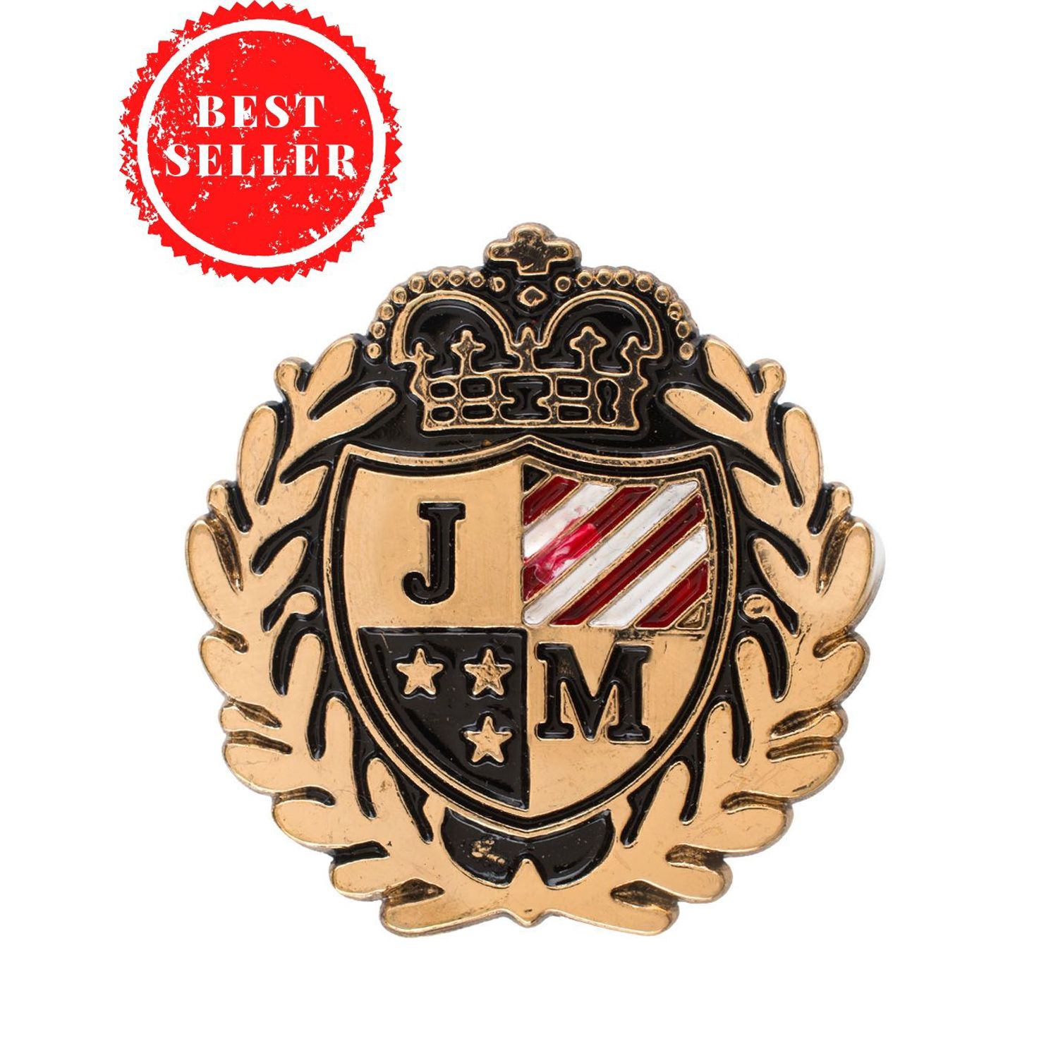 University Badge Gold Brass Lapel Pin for Men
